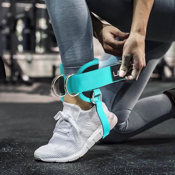 Ankle Straps for Cable Machines Kickbacks - Adjustable Comfort Ankle Cable Attachments for Gym Ankle Cuff Cable Machine Glute Kickback Straps - Leg Extensions, Curls & Ankle Cuffs Women