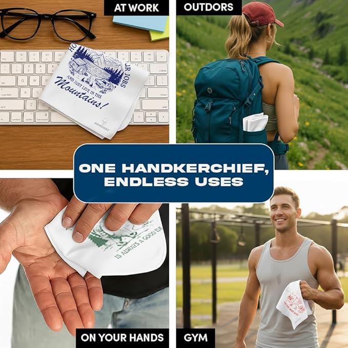 ARMORAY Sweat Absorbing Towel Handkerchief – Quick-Dry Microfiber Gym Towels for Face, Hands & Body – Workout Towel for Men, Sport Rag, Perfect for Tennis, Pickleball & Sauna Use by Women