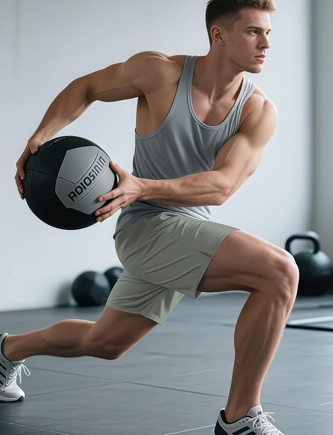 Aolesy Men's 5''/7'' Running Shorts Quick Dry Workout Gym Shorts with Pockets, Tennis Training Athletic(Linerless & Liner)