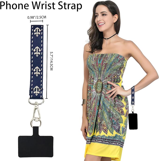 Adjustable 1" Width Phone Crossbody Lanyard and Wristlet Strap - Gift For The Lover In Your Life