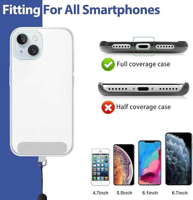 Wrist Phone Lanyard, SHANSHUI Nylon Adjustable Wristlet Strap Cell Phone Lanyard Tether Pads for All Mobile Phones