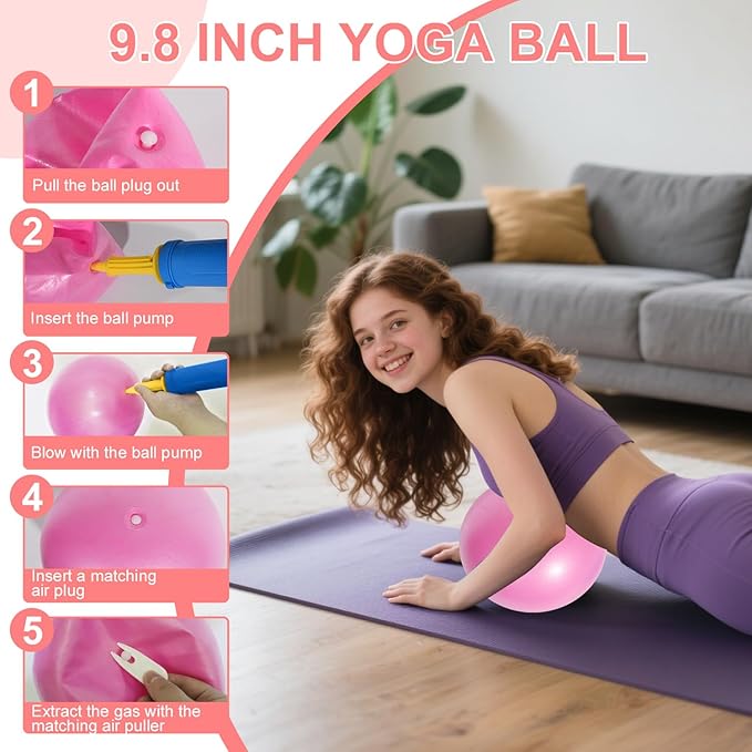 Pilates Ring Set with Resistance Bandsβ Anti-Slip Magic Circle Pilates Ring for Home Workouts, Full-Body Toning, Strength Training for Women 14PCS