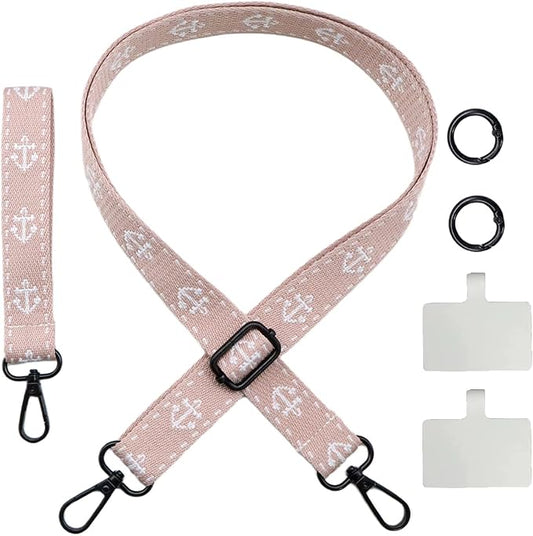 Adjustable 1" Width Phone Crossbody Lanyard and Wristlet Strap - Gift For The Lover In Your Life