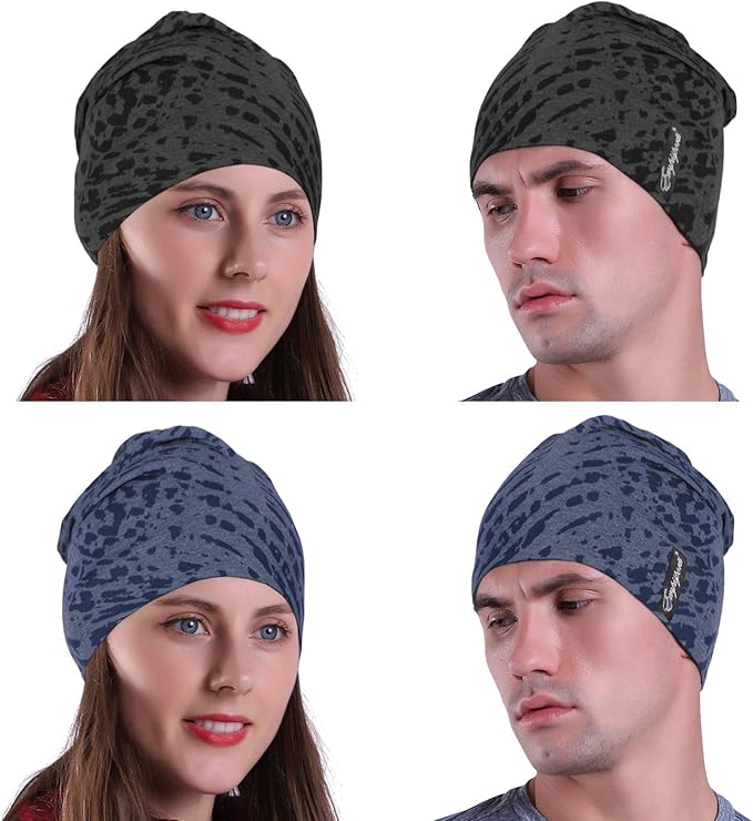 10" Multifunctional Soft Fashion Lightweight Beanies Hats, Cooling Running Skull Cap Helmet Liner Sleep Caps