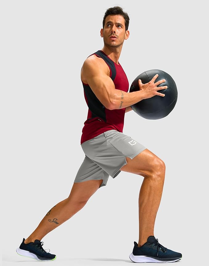 G Gradual Men's Running Athletic Shorts with Zipper Pocket 5"/ 7" Lightweight Quick Dry Gym Workout Shorts for Tennis Active