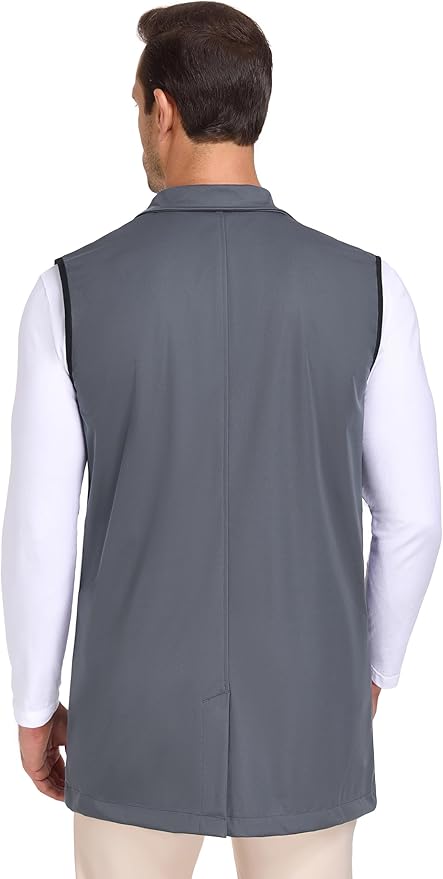 Little Donkey Andy Men's Lightweight Softshell Vest Windproof Sleeveless Jacket for Travel Hiking Running Golf