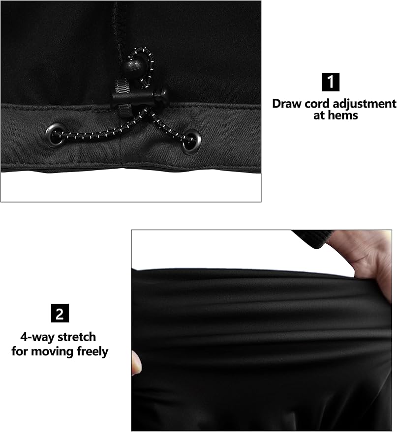 Little Donkey Andy Men's Lightweight Softshell Vest Windproof Sleeveless Jacket for Travel Hiking Running Golf