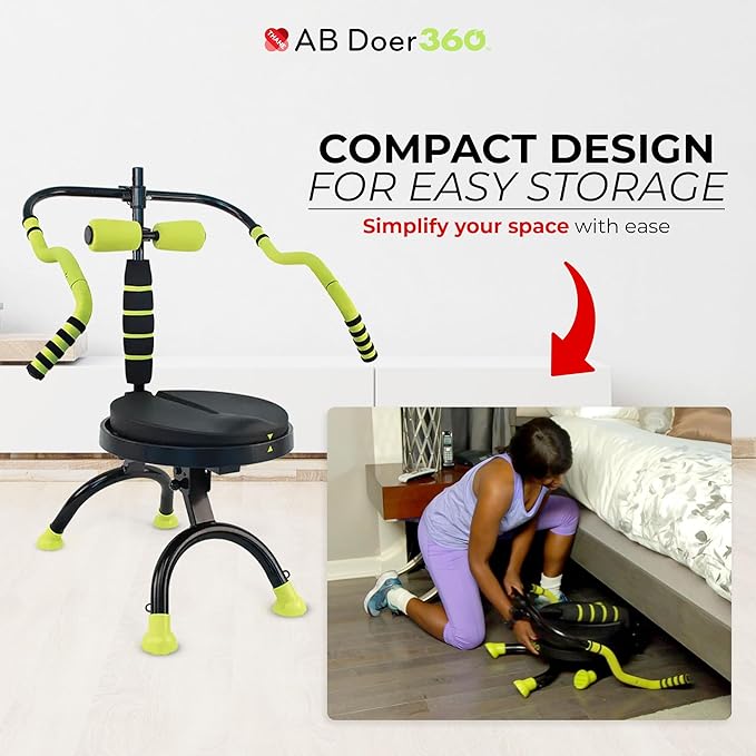 AB Doer 360 - Ab Fitness Machine System Provides An Abdonimal And Muscle Activating Workout with Aerobics to Burn Calories and Workout