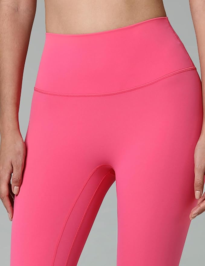 Colorfulkoala Dreamlux No Front Seam Leggings for Women 25"/28" Inseam, Seamless High Waisted Buttery Soft Yoga Pants