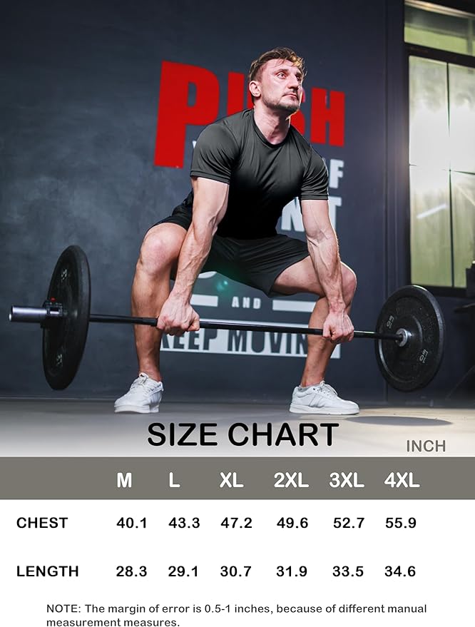 3 & 5 Pack Shirts for Men Moisture Wicking Workout Performance Dry Fit Mesh Gym Athletic Running T-Shirt