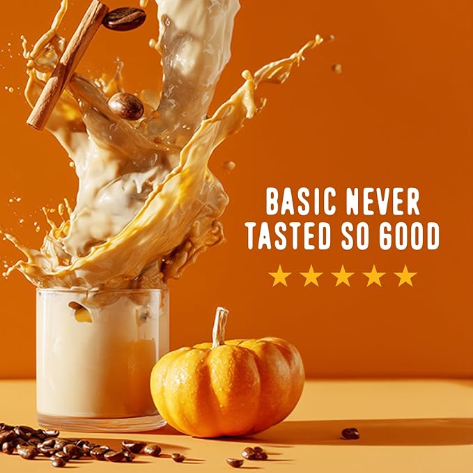 FlavCity Grass Fed Whey Protein Powder - Pumpkin Spice Latte - 25g Protein & 57mg of Caffeine - Made with Real Pumpkin & Organic Coconut Milk - Gluten Free & No Added Sugars (20 Servings)