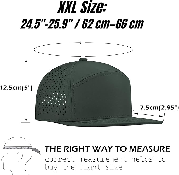 Performance Snapback Hats for Men Women,Flat Bill Cap,Golf,Running,Workout