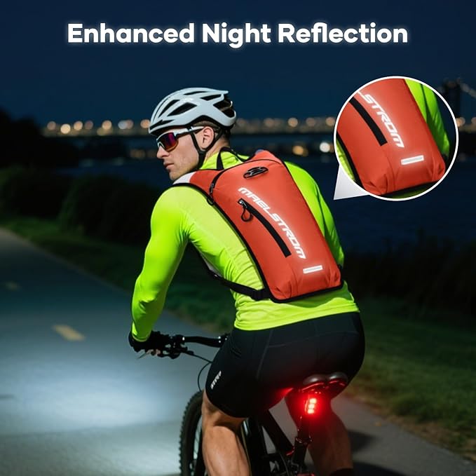 Maelstrom Running Hydration Vest, Hiking Backpack with 2L Water Bladder for Cycling Rave for Men Women