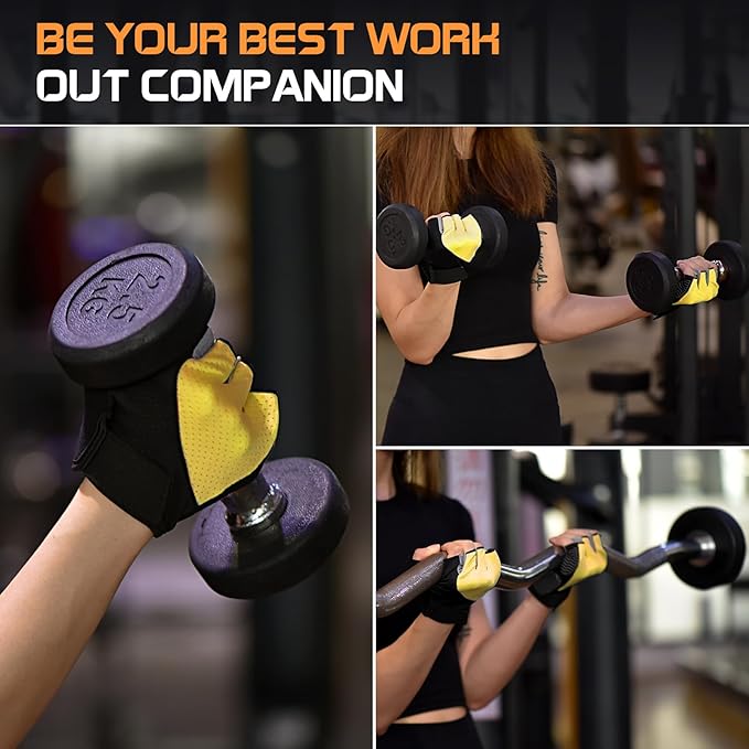 Sunnex Gym Gloves - Fingerless, Breathable Workout Gloves for Weightlifting, Cycling & More