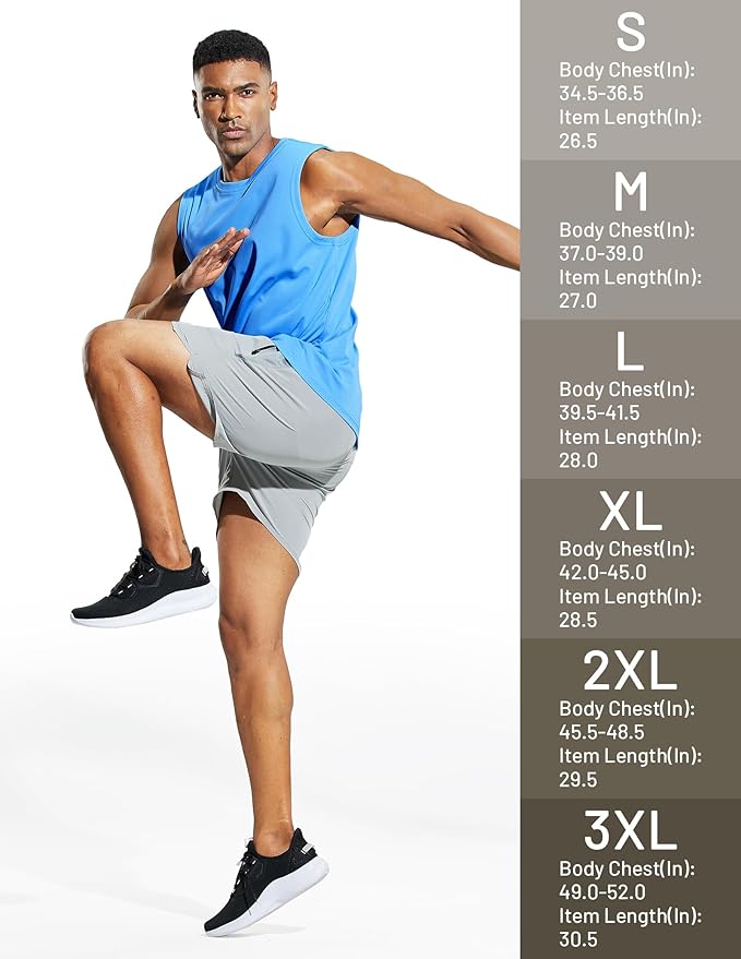 MIER Men's Workout Tank Tops UPF 50+ Swim Shirts Quick Dry Running Sleeveless UV Protection Muscle Tees