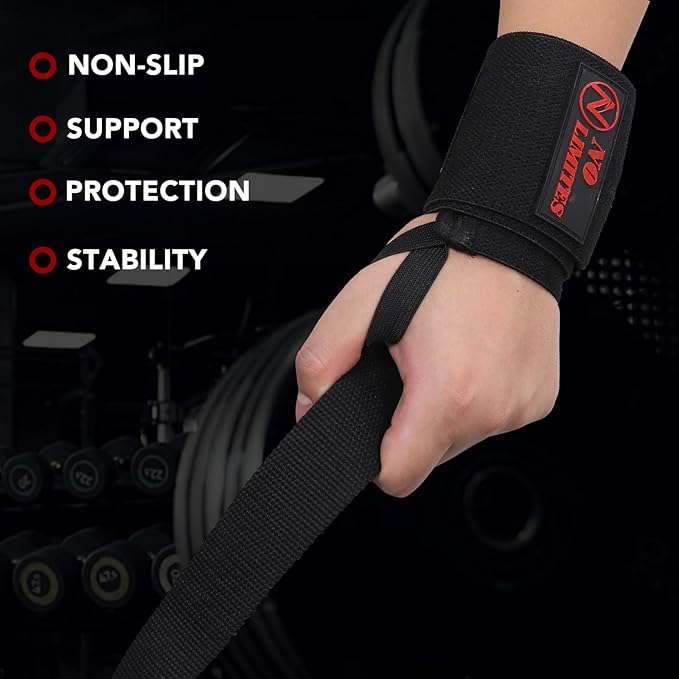 Wrist Wraps for Weightlifting & 21'' Lifting Straps Set for Strength Training, Deadlifting, Powerlifting Gym Straps, Durable Wrist Support for Men & Women