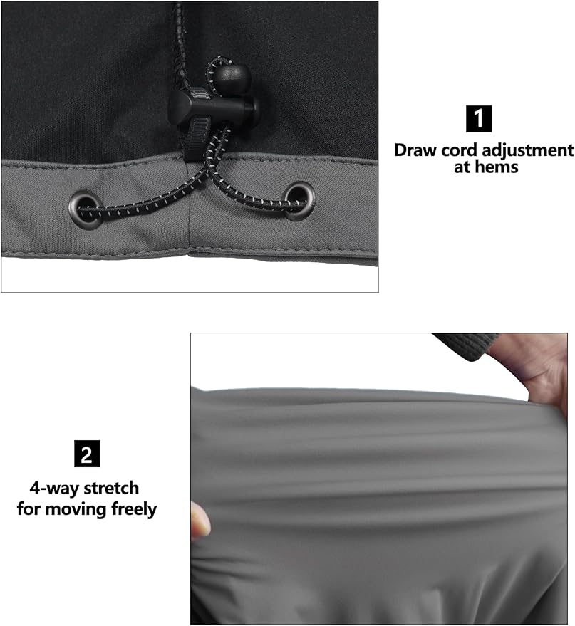 Little Donkey Andy Men's Lightweight Softshell Vest Windproof Sleeveless Jacket for Travel Hiking Running Golf