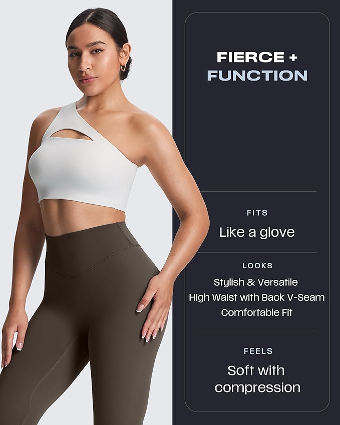 Aoxjox High Waisted Workout Leggings for Women Tummy Control Buttery Soft Yoga Metamorph Deep V Pants 26"