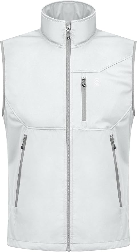 Little Donkey Andy Men's Lightweight Softshell Vest Windproof Sleeveless Jacket for Travel Hiking Running Golf