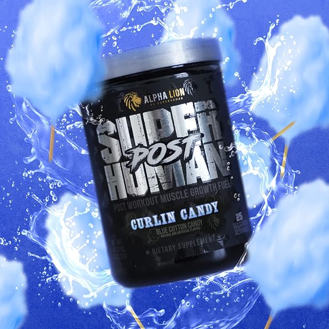ALPHA LION Superhuman Post, Post Workout Recovery, Fast Acting Post Workout for Men & Women (25 Servings, Curlin Candy)
