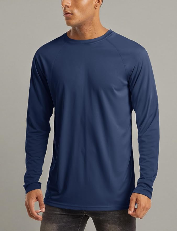 MAGCOMSEN Men's Long Sleeve Shirts UPF 50+ UV Sun Protection Athletic Shirts for Hiking Running Workout Rash Guard