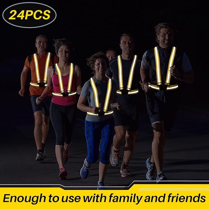 Hercicy Reflective Running Vest Reflective Running Shirt with Safety Straps High Visibility Construction Vest for Night Cycling Hiking Jogging Dog Walking