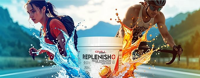 GMU SPORT Replenish+ Electrolyte Hydration Powder – Lemon Lime | 500mg Sodium | 50 Servings | Zero Sugar & Zero Calories