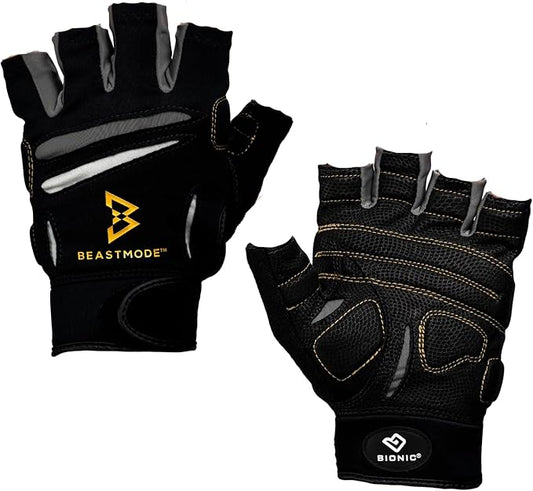 Bionic Women's Beastmode Half Finger Gym Workout Gloves