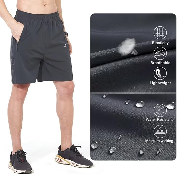 NORTHYARD Men's Athletic Running Shorts Quick Dry Workout Shorts 7"/ 5"/ 9" Lightweight Sports Gym Basketball Tennis Hiking
