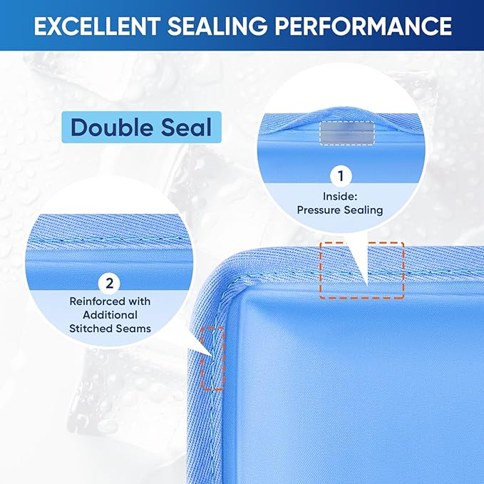 APEXUP Gel Ice Packs for Injuries Reusable, Flexible Double Sided Cold Packs for Injuries, Ice Pack for Knee, Shoulder, Back, Hip, Leg, Arm (Blue, S, 2PK)