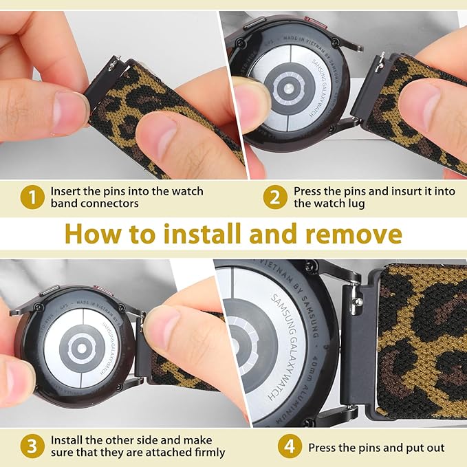 Quick Release Watch Band - Choice of Width -18mm 19mm 20mm 22mm 24mm Watch Bands, Solo Loop Adjustable Elastic Nylon Watch Straps Replacement Wristband for Men Women