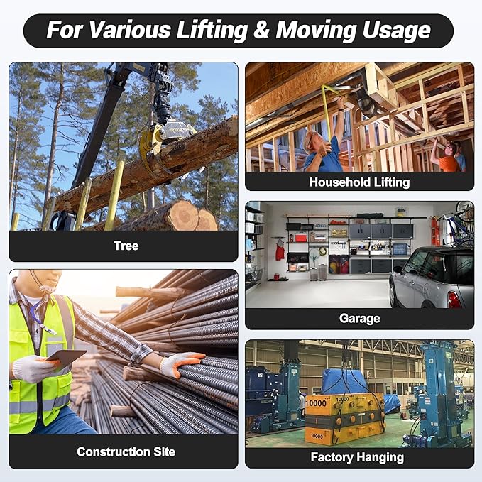 Leyso 2 Packs 2" x 6' Lifting Sling Straps, Multifunctional Heavy Duty Lift Sling Web Town Strap with 2 Reinforced Loops and Wear Guard End (Yellow)