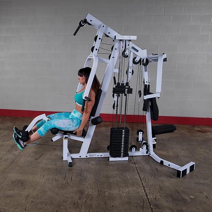 Body-Solid Multi-Station, Single Weight Stack Home Gym Machine, Arm & Leg Strength Training Functional Exercise Workout Station for Weight Lifting and Bodybuilding 310lbs. Black Weight Stack