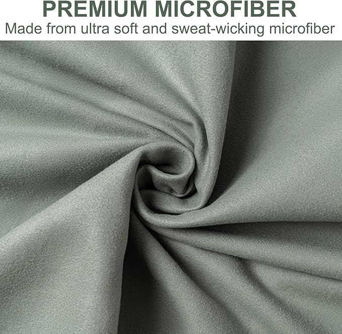 Camping Towel,2 Pack Microfiber Travel Sports Towel,Quick Dry-Super Absorbent-Ultra Compact-Ultra Soft-Lightweight.Suitable for Gym,Yoga,Trip,Beach,Shower,Backpacking,Pool(Grey)