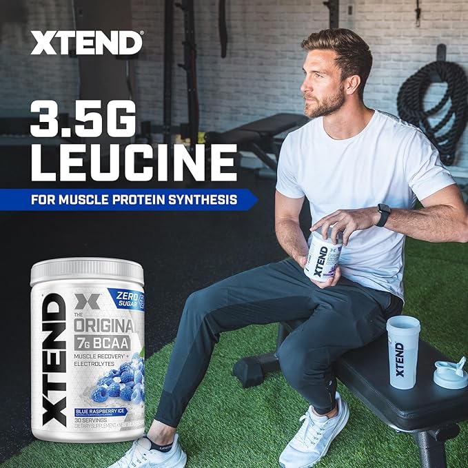 Xtend XTEND Original BCAA Powder 7g BCAA and 2.5g L-Glutamine, Sugar Free Post Workout Muscle Recovery Drink with Amino Acids for Men & Women, 30 Servings