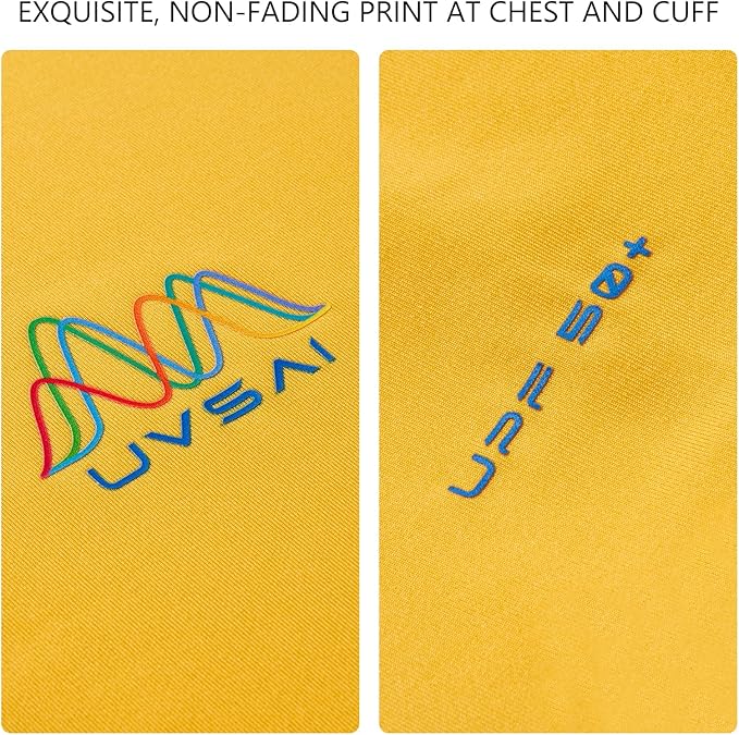 Men’s UPF 50+ Long Sleeve Performance T-Shirts Permanent UV Protective Quick Dry for Everyday Hiking Fishing Beach