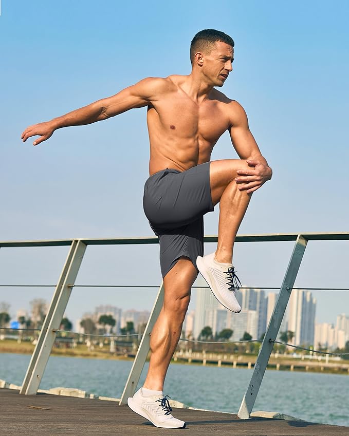 G Gradual Men's Athletic Running Shorts with Zipper Pockets Quick Dry 7"/ 5"/ 9" Workout Gym Shorts for Basketball Hiking