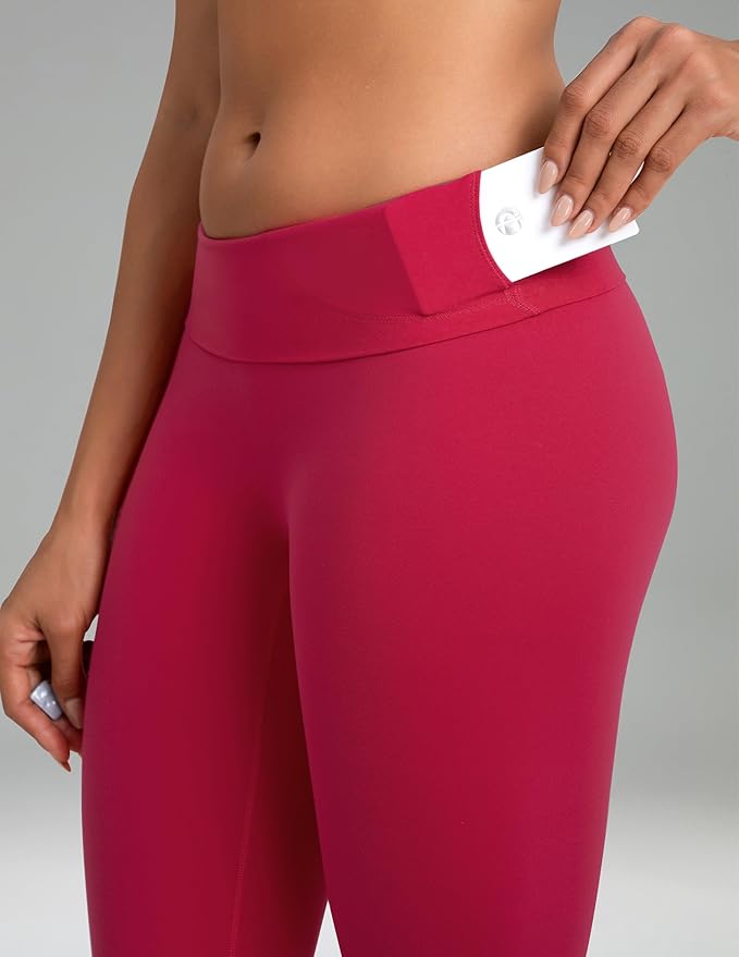 Colorfulkoala Dreamlux No Front Seam Leggings for Women 25"/28" Inseam, Seamless High Waisted Buttery Soft Yoga Pants