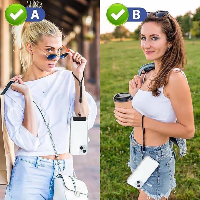 Wrist Phone Lanyard, SHANSHUI Nylon Adjustable Wristlet Strap Cell Phone Lanyard Tether Pads for All Mobile Phones