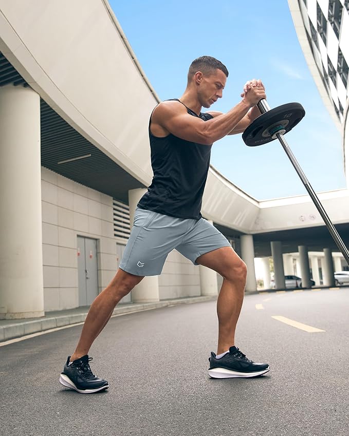 G Gradual Men's Athletic Running Shorts with Zipper Pockets Quick Dry 7"/ 5"/ 9" Workout Gym Shorts for Basketball Hiking