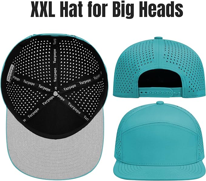 Performance Snapback Hats for Men Women,Flat Bill Cap,Golf,Running,Workout