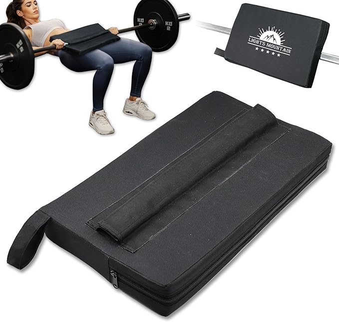 Square Hip-Thrust Pad Protective Extra Thick Foam pad for Barbell Weightlifting Hip Thrusts and Glute Bridges Workouts Home Gym Equipment