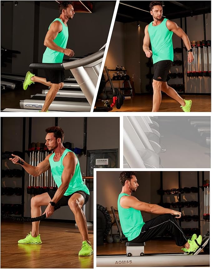 Boladeci Men's Tank Top Workout Athletic Quick Dry UPF 50+ Sun Protection Lightweight Summer Beach Gym Sleeveless Shirts