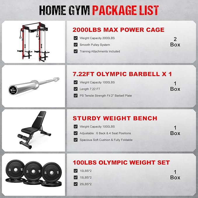 WM3-V4 Folding Squat Rack, Wall Mounted Power Rack with Dual Independent Pulley System, Functional Trainer with 5 Adjustable Function Modes for Space Saving