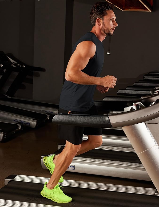 MAGCOMSEN 2 Pack Men's UPF 80+ Tank Tops Quick Dry Workout Gym Sleeveless Muscle Shirts Cooling Summer Beach Swim Shirt