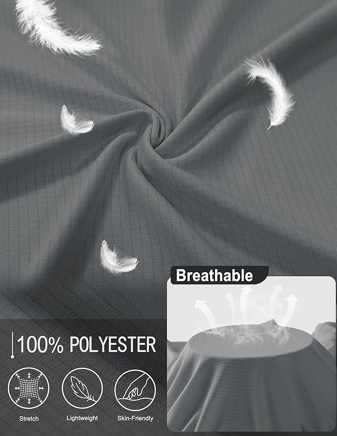 Men's Short Sleeve Workout Shirts Quick Dry Lightweight T-Shirts Gym Running Athletic Tshirt for Summer