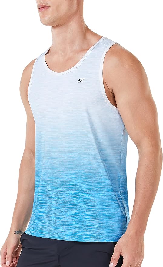 EZRUN Men's Quick Dry Sport Tank Top for Bodybuilding Gym Athletic Jogging Running,Fitness Training Workout Sleeveless Shirts