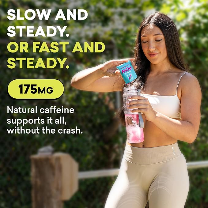 EBOOST POW Natural Pre Workout Powder - 15 Packets, Blue Raspberry - Preworkout Energy Booster Gym Supplement Drink Mix for Men and Women - Performance, Joint Mobility Support - Gluten-Free