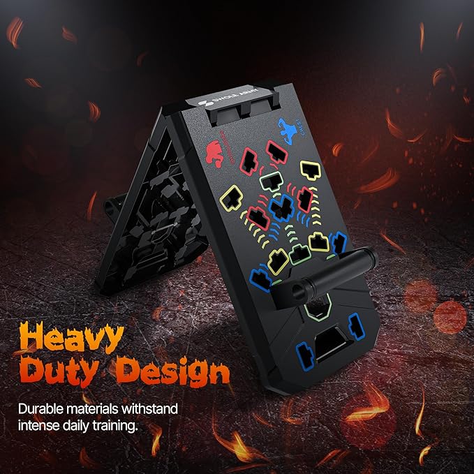 Solid Push Up Board | 20-in-1 Home Workout Equipment | Multi-Functional Pushup Board For Men & Women | Professional Pushup Stands For Chest Muscles