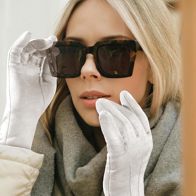 Achiou Women Winter Touchscreen Gloves Soft Comfortable Thermal Elastic Stretch Texting Glove for Traveling, Cycling, Running